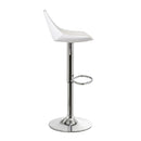 Taburete giratorio con respaldo blanco de 104 cm