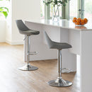 Taburete giratorio con respaldo gris de 104 cm