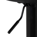 Taburete giratorio con respaldo negro de 104 cm