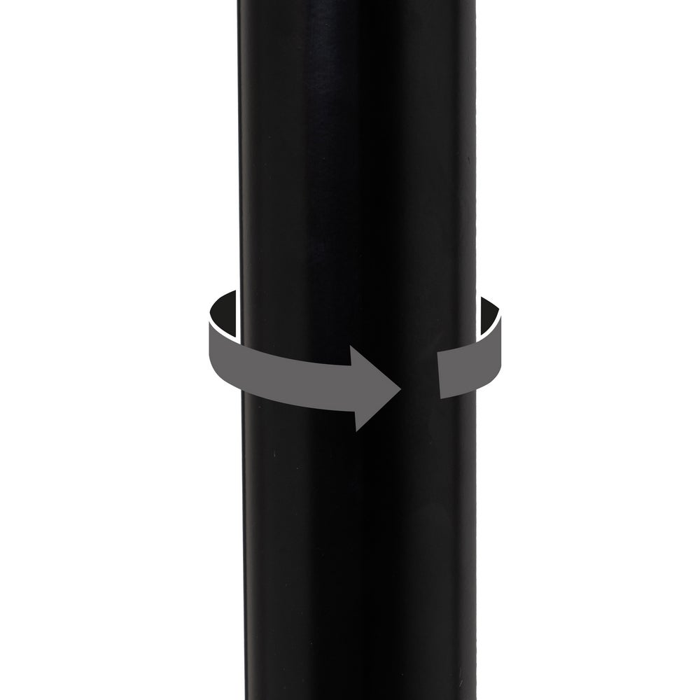 Taburete giratorio con respaldo negro de 104 cm