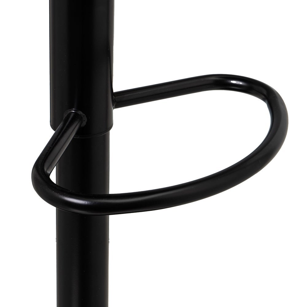 Taburete giratorio con respaldo negro de 104 cm
