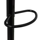Taburete giratorio con respaldo negro de 104 cm