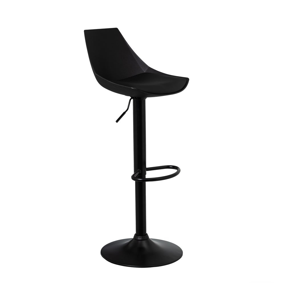 Taburete giratorio con respaldo negro de 104 cm