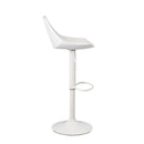 Taburete giratorio con respaldo blanco de 104 cm