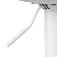 Taburete giratorio con respaldo blanco de 104 cm