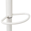 Taburete giratorio con respaldo blanco de 104 cm