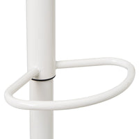 Taburete giratorio con respaldo blanco de 104 cm