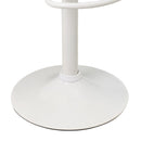 Taburete giratorio con respaldo blanco de 104 cm