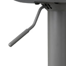 Taburete giratorio con respaldo gris de 104 cm