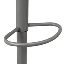 Taburete giratorio con respaldo gris de 104 cm