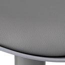 Taburete giratorio con respaldo gris de 104 cm