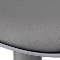 Taburete giratorio con respaldo gris de 104 cm