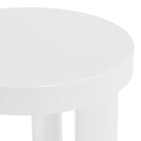 Mesa auxiliar redonda blanca