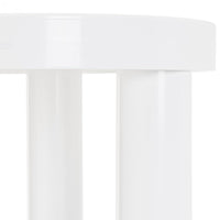 Mesa auxiliar redonda blanca