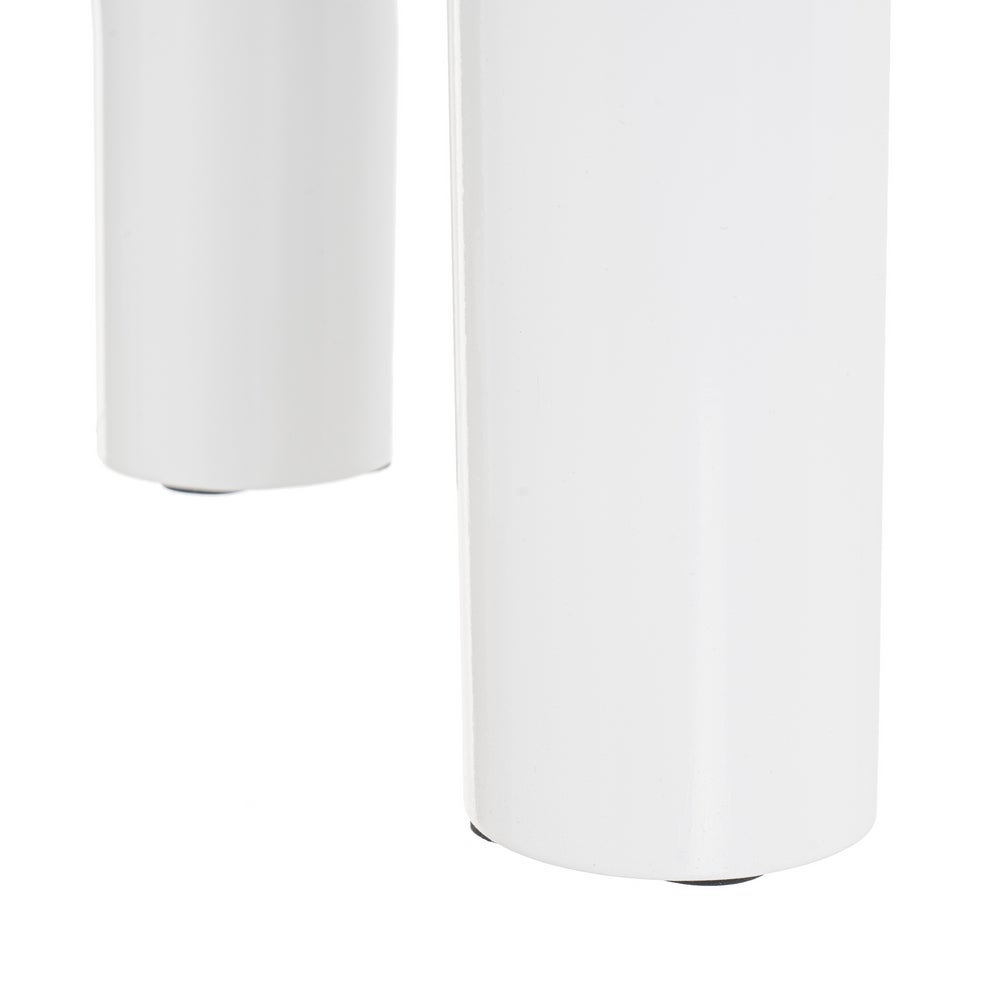 Mesa auxiliar redonda blanca