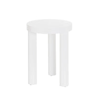 Mesa auxiliar redonda blanca