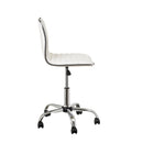 Silla de escritorio con ruedas blanca de polipiel