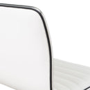 Silla de escritorio con ruedas blanca de polipiel