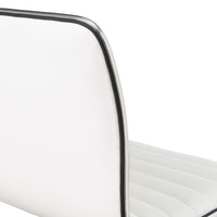 Silla de escritorio con ruedas blanca de polipiel