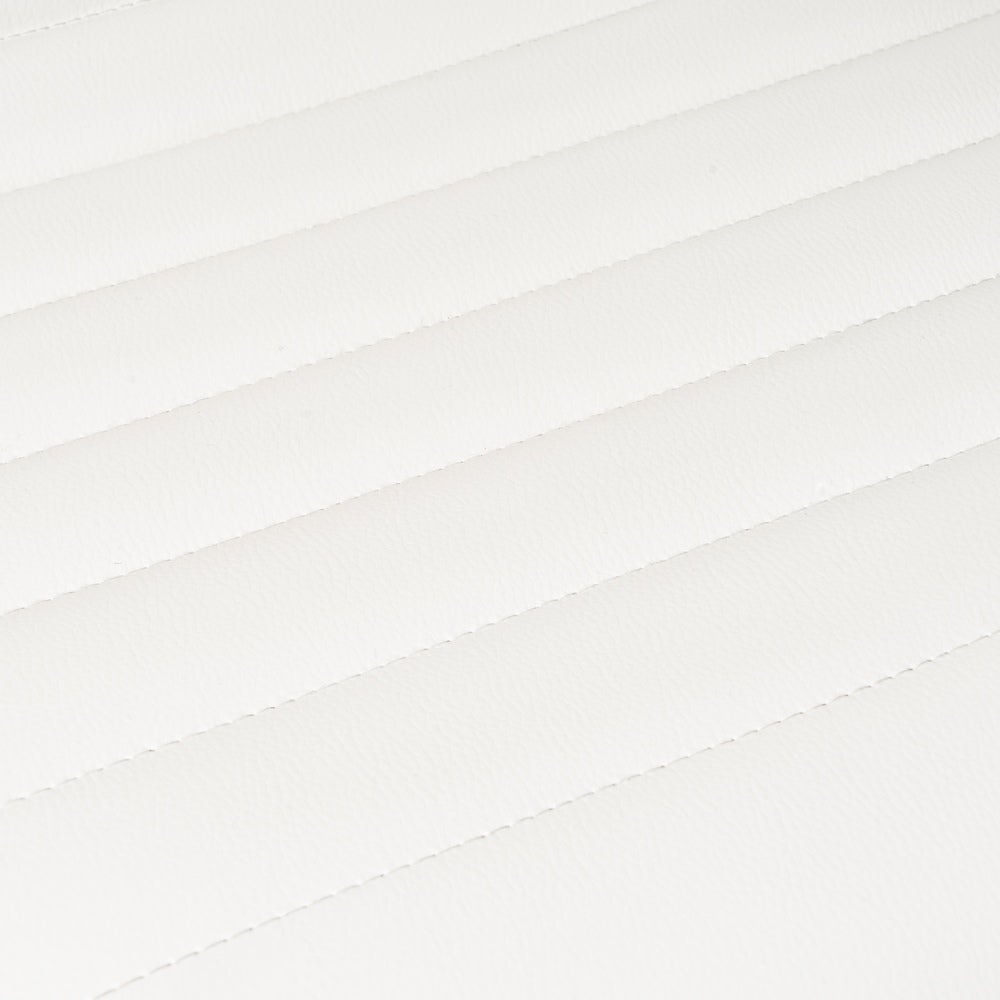 Silla de escritorio con ruedas blanca de polipiel