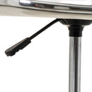 Silla de escritorio con ruedas blanca de polipiel