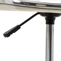 Silla de escritorio con ruedas blanca de polipiel