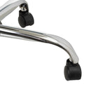 Silla de escritorio con ruedas blanca de polipiel