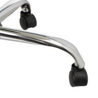 Silla de escritorio con ruedas blanca de polipiel