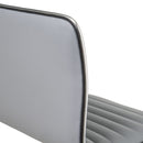 Silla de escritorio con ruedas gris de polipiel