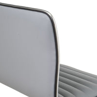 Silla de escritorio con ruedas gris de polipiel