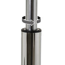 Silla de escritorio con ruedas gris de polipiel