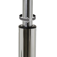 Silla de escritorio con ruedas gris de polipiel