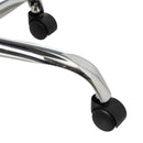 Silla de escritorio con ruedas gris de polipiel