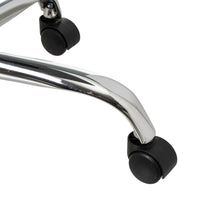 Silla de escritorio con ruedas gris de polipiel