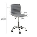 Silla de escritorio con ruedas gris de polipiel