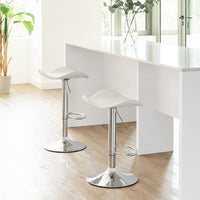 Taburete giratorio giratorio blanco