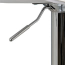 Taburete giratorio blanco de polipiel y metal de 45x44x83 cm