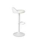 Taburete giratorio acolchado blanco