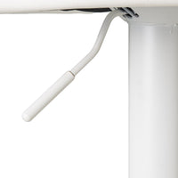 Taburete giratorio acolchado blanco