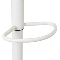 Taburete giratorio acolchado blanco