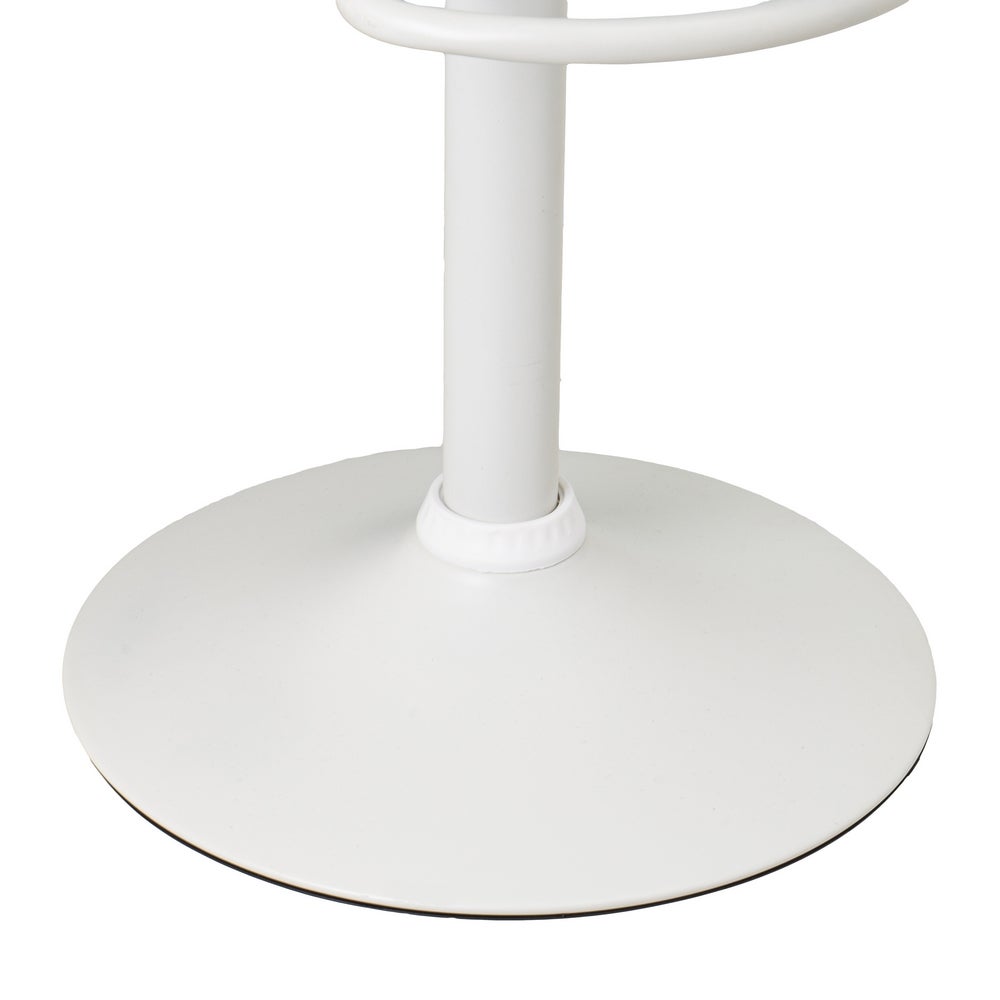 Taburete giratorio acolchado blanco