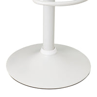 Taburete giratorio acolchado blanco