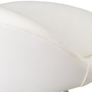 Taburete giratorio acolchado blanco