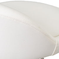 Taburete giratorio acolchado blanco