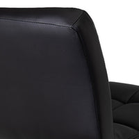 Taburete alto acolchado giratorio negro