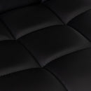 Taburete alto acolchado giratorio negro