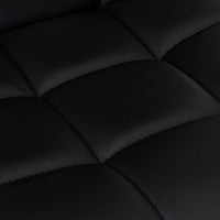 Taburete alto acolchado giratorio negro