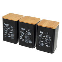 Juego de recipientes de cocina negro