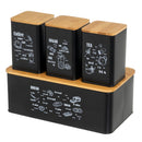 Juego de recipientes de cocina negro