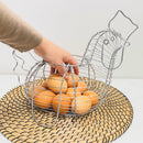 Huevera gallina cromada